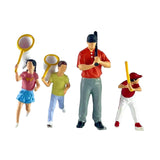 Maxbell 1/64 Miniature People Figures for Micro Landscapes Photography Props Diorama 4 pieces
