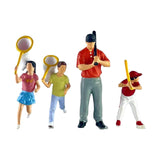Maxbell 1/64 Miniature People Figures for Micro Landscapes Photography Props Diorama 4 pieces