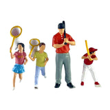 Maxbell 1/64 Miniature People Figures for Micro Landscapes Photography Props Diorama 4 pieces