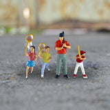 Maxbell 1/64 Miniature People Figures for Micro Landscapes Photography Props Diorama 4 pieces