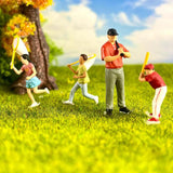 Maxbell 1/64 Miniature People Figures for Micro Landscapes Photography Props Diorama 4 pieces