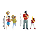 Maxbell 1/64 Miniature People Figures for Micro Landscapes Photography Props Diorama 4 pieces