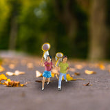 Maxbell 1/64 Miniature People Figures for Micro Landscapes Photography Props Diorama 2 pieces