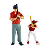 Maxbell 1/64 Miniature People Figures for Micro Landscapes Photography Props Diorama Balls Theme 2 piece