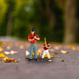 Maxbell 1/64 Miniature People Figures for Micro Landscapes Photography Props Diorama Balls Theme 2 piece