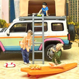 1/64 Scale Diorama Figure Resin Street People Model for Kids Adults Children 3Pcs