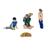 1/64 Scale Diorama Figure Resin Street People Model for Kids Adults Children 4Pcs