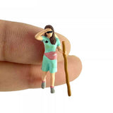 Maxbell 4 Pieces 1/64 Diorama Figure Miniature Layout for Children Boys Girls Adults