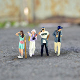 Maxbell 4 Pieces 1/64 Diorama Figure Miniature Layout for Children Boys Girls Adults