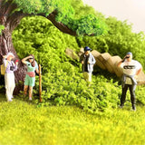 Maxbell 4 Pieces 1/64 Diorama Figure Miniature Layout for Children Boys Girls Adults