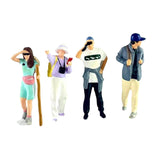 Maxbell 4 Pieces 1/64 Diorama Figure Miniature Layout for Children Boys Girls Adults