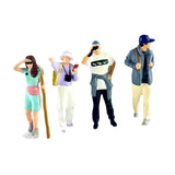 Maxbell 4 Pieces 1/64 Diorama Figure Miniature Layout for Children Boys Girls Adults