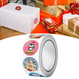 Maxbell Christmas Stickers Roll Decals Holiday Stickers for Kids DIY Envelopes Decor Style A