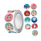 Maxbell Christmas Stickers Roll Decals Holiday Stickers for Kids DIY Envelopes Decor Style A