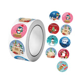 Maxbell Christmas Stickers Roll Decals Holiday Stickers for Kids DIY Envelopes Decor Style A