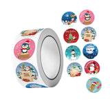 Maxbell Christmas Stickers Roll Decals Holiday Stickers for Kids DIY Envelopes Decor Style A