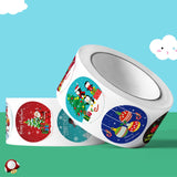 Maxbell Christmas Stickers Roll Decals Holiday Stickers for Kids DIY Envelopes Decor Style A