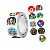 Maxbell Christmas Stickers Roll Decals Holiday Stickers for Kids DIY Envelopes Decor Style B