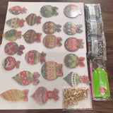 Maxbell 20Pcs Painting Keychains for Valentines Thanksgiving New Year Christmas Gift