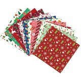 Maxbell 12Pcs Christmas Wrapping Paper Card Making Supplies for Festive Wedding Xmas