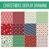 Maxbell 12Pcs Christmas Wrapping Paper Card Making Supplies for Festive Wedding Xmas