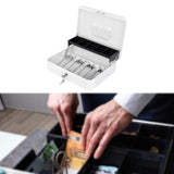 Maxbell Tiered Lock Box Versatile Security Case for Rolled Coins Checks Supermarkets