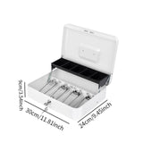 Maxbell Tiered Lock Box Versatile Security Case for Rolled Coins Checks Supermarkets