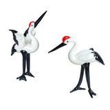 Maxbell Miniature Crane Statue Standing Crane Sculpture for Office Living Room Head up