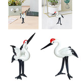 Maxbell Miniature Crane Statue Standing Crane Sculpture for Office Living Room Head up