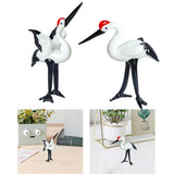 Maxbell Miniature Crane Statue Standing Crane Sculpture for Office Living Room Head up
