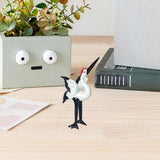 Maxbell Miniature Crane Statue Standing Crane Sculpture for Office Living Room Head up