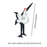 Maxbell Miniature Crane Statue Standing Crane Sculpture for Office Living Room Head up