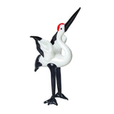 Maxbell Miniature Crane Statue Standing Crane Sculpture for Office Living Room Head up