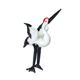 Maxbell Miniature Crane Statue Standing Crane Sculpture for Office Living Room Head up