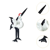Maxbell Miniature Crane Statue Standing Crane Sculpture for Office Living Room Head up