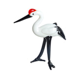 Maxbell Miniature Crane Statue Standing Crane Sculpture for Office Living Room Head down