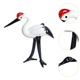 Maxbell Miniature Crane Statue Standing Crane Sculpture for Office Living Room Head down