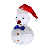 Snowman Figurine Clear Christmas Desktop Ornaments for Christmas Table Decor Blue