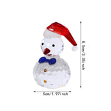 Snowman Figurine Clear Christmas Desktop Ornaments for Christmas Table Decor Blue