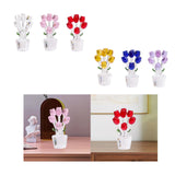Maxbell Glass Roses Figurine 3D Wedding Roses Flowers Bouquets Ornament for Christmas clear