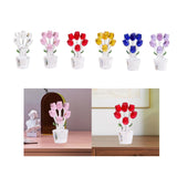 Maxbell Glass Roses Figurine 3D Wedding Roses Flowers Bouquets Ornament for Christmas clear