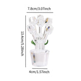 Maxbell Glass Roses Figurine 3D Wedding Roses Flowers Bouquets Ornament for Christmas clear