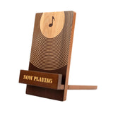 Maxbell Records Holder Display Stand Wooden Records Rack for Living Room Bedroom Home