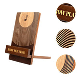 Maxbell Records Holder Display Stand Wooden Records Rack for Living Room Bedroom Home