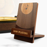 Maxbell Records Holder Display Stand Wooden Records Rack for Living Room Bedroom Home