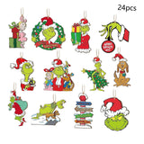 Maxbell 24x Christmas Hanging Ornament Christmas Pendant for Holiday Window Festival