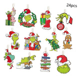 Maxbell 24x Christmas Hanging Ornament Christmas Pendant for Holiday Window Festival