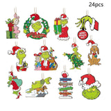 Maxbell 24x Christmas Hanging Ornament Christmas Pendant for Holiday Window Festival