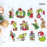 Maxbell 24x Christmas Hanging Ornament Christmas Pendant for Holiday Window Festival