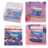 Maxbell 3D Memo Pad Romantic Gift Carving 3D Artsy Note Pad for Home Office Birthday without bpx